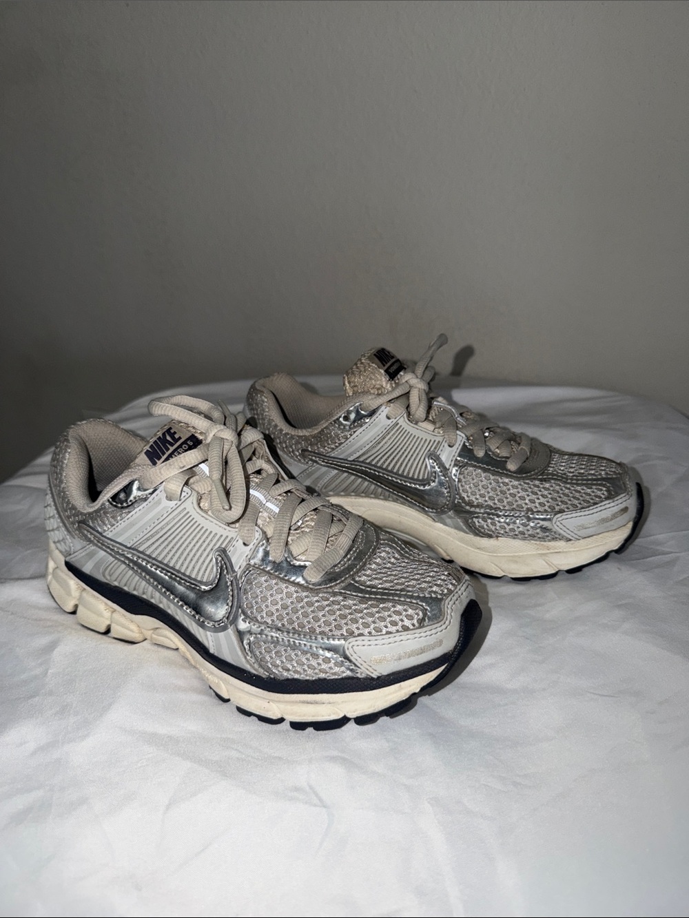 Nike Silver Mesh Running Sneakers